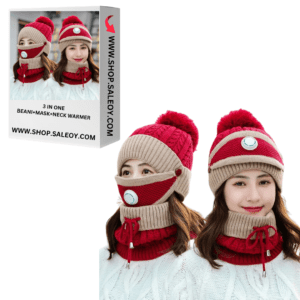 beanie with mask and neck warmer | winter cap for girls