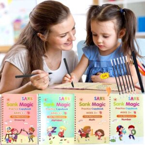 4-Book Magic Writing Practice Set for Kids